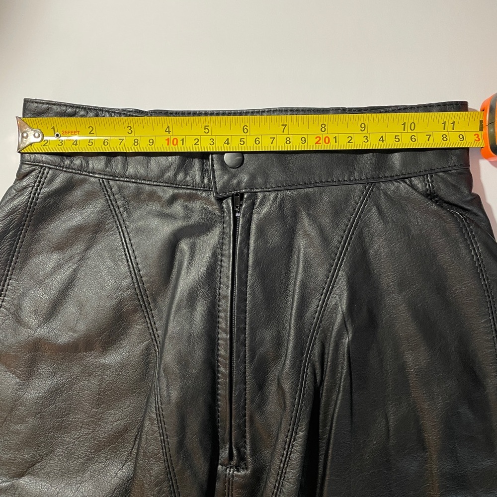 90s GERONIMO Leather Pencil Skirt 23” Waist XXS ✨ Quiet Luxury Holy Grail  - Picture 7 of 13